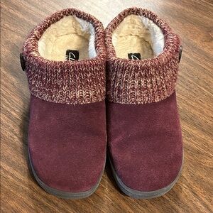 Clarks Burgundy and Gray Women's Shoes